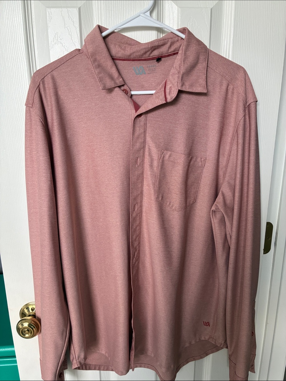 Men's Long-Sleeve Polo Shirt - Dusty Rose